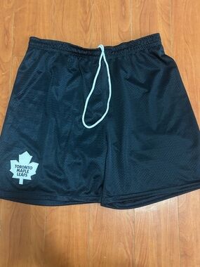 Toronto Maple Leafs Men's Dark Blue Athletic Shorts with Drawstring